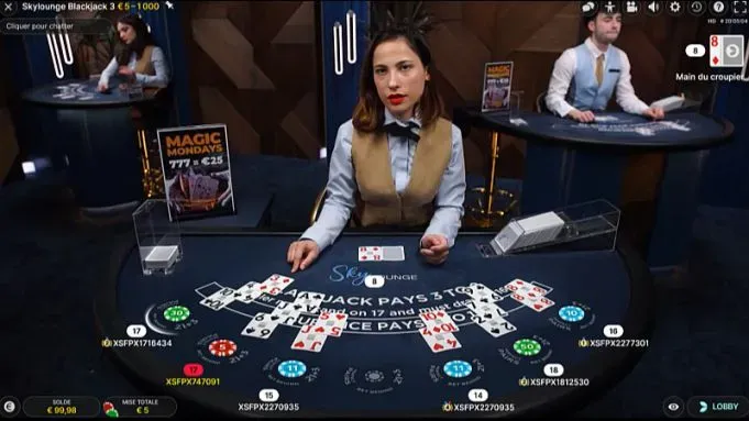 table blackjack sky lounge evolution